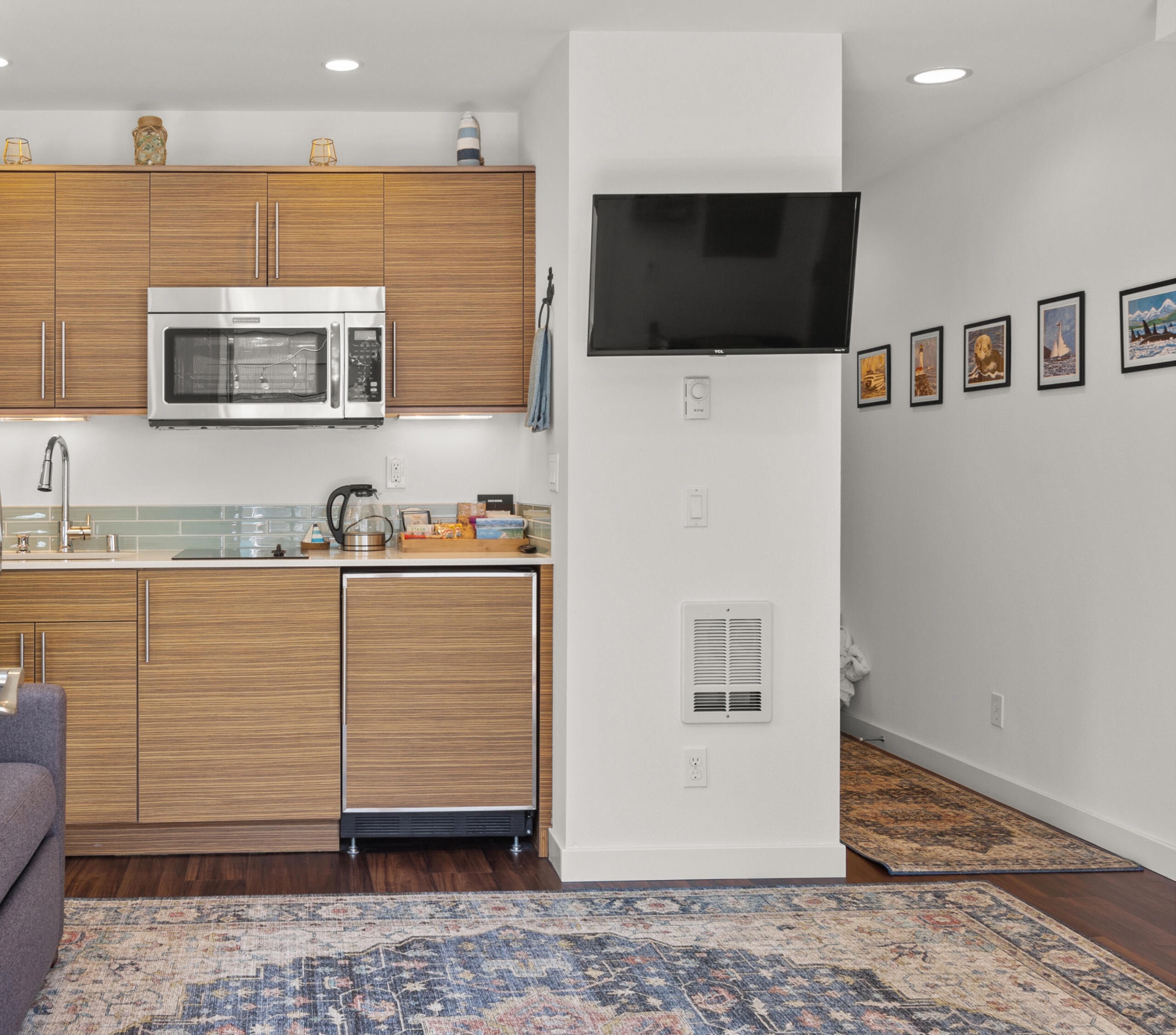 Studio - Mini Fridge and TV